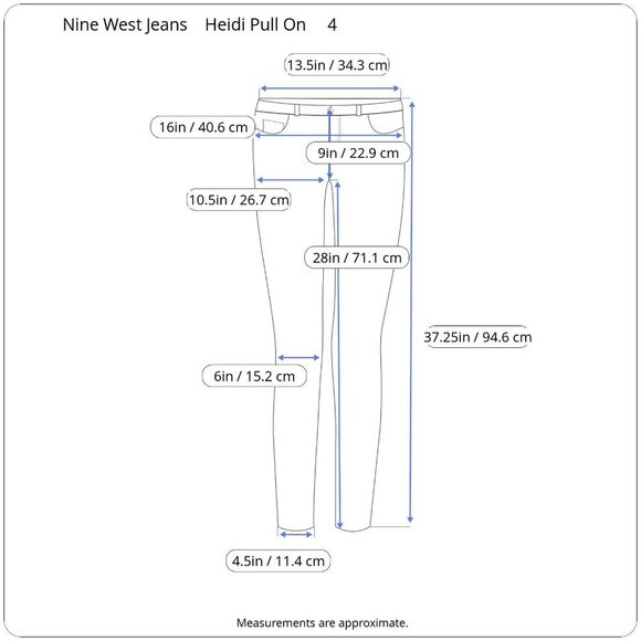 Nine West Jeans Black Heidi Pull On Skinny Jeggings Ankle Length 4 - Picture 15 of 16